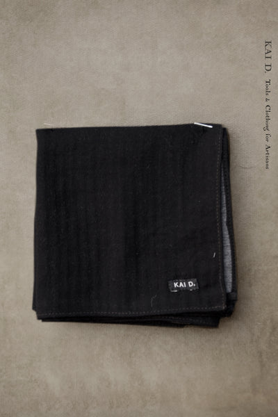 Cotton Large Bandana - Soft Double Gauze Cotton - Black