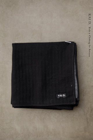 Cotton Large Bandana - Soft Double Gauze Cotton - Black