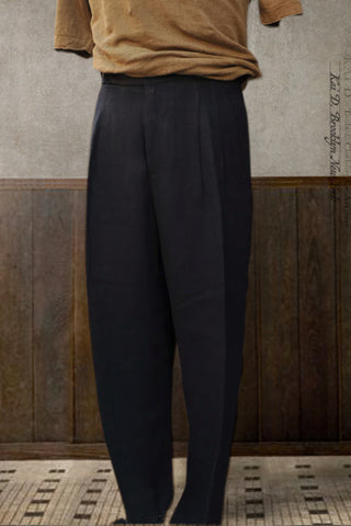 Wide Leg Matisse Pants - Black Japanese Linen - 32, 36