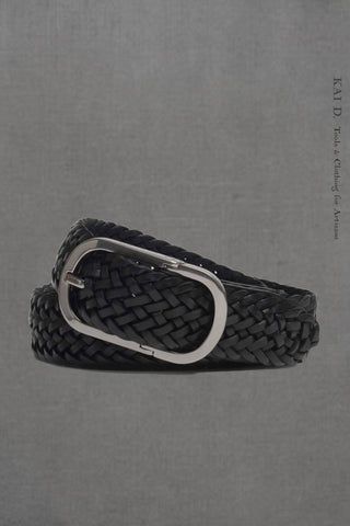Cliquet Braided Belt - Black - L, XL