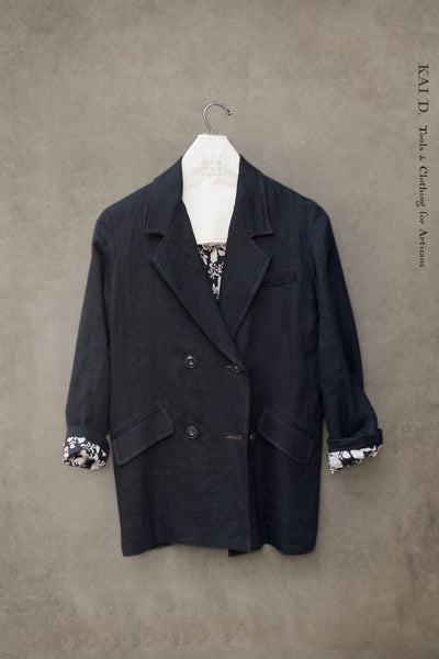 Blanchett Japanese Linen  Jacket - Black - S, M