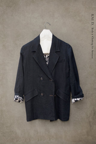 Blanchett Japanese Linen  Jacket - Black - XS, S