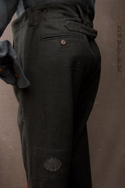 Wool Cashmere Boro Trousers - Black - 34 (NO RETURN)