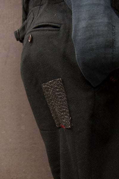 Wool Cashmere Boro Trousers - Black - 34 (NO RETURN)