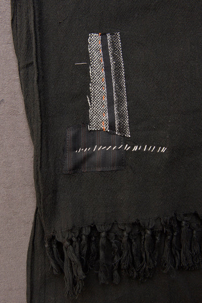 Boro Cotton Scarf - Black