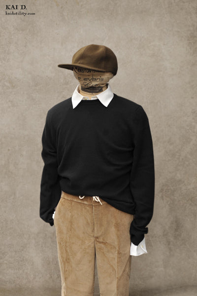 Mongolian Cashmere Sweater - Black - L