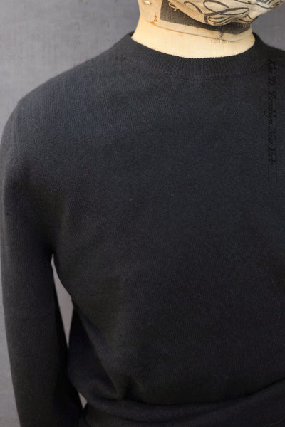 Mongolian Cashmere Sweater - Black - M, L, XL
