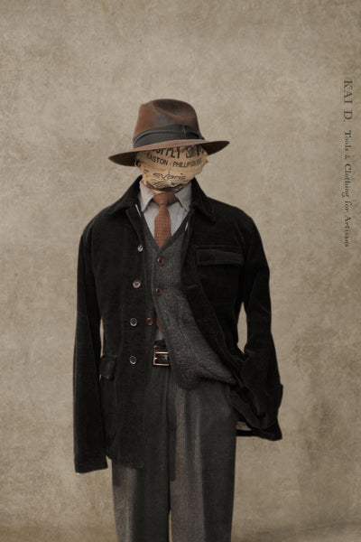 Lined Corduroy Work Jacket - Black - 42 (S), 44 (M), 48 (XL) (NO RETURN)