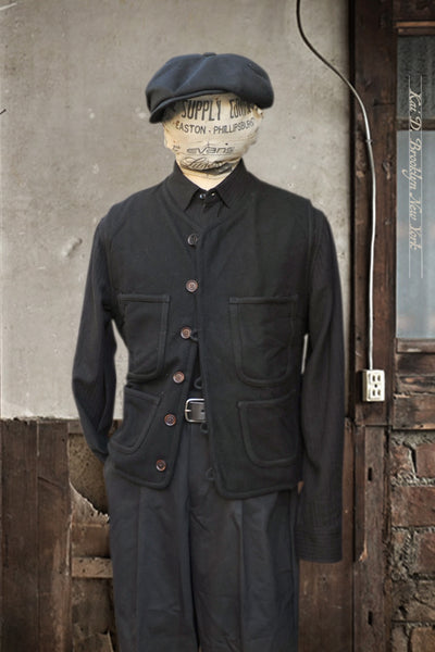 Cruiser Vest - Black Boiled Wool - S, M, L, XL