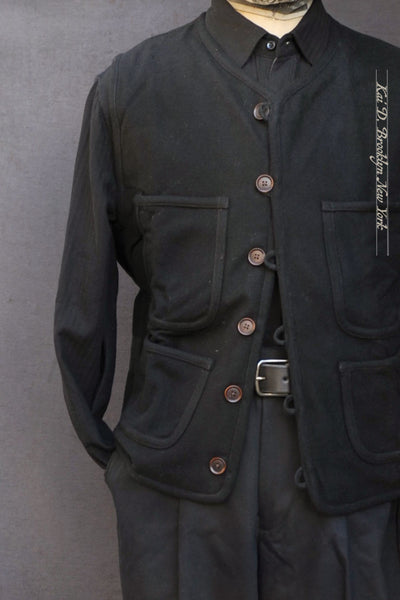 Cruiser Vest - Black Boiled Wool - S, M, L, XL