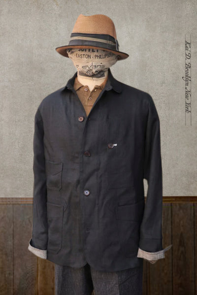 Degas Work Jacket - Japanese Linen - S, M, L, XL