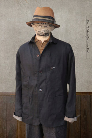 Degas Work Jacket - Japanese Linen - S, M, L, XL