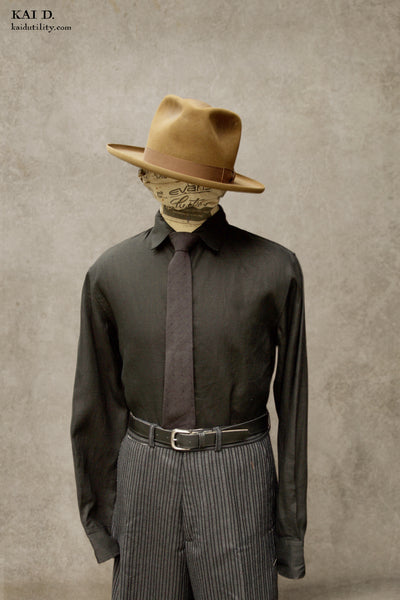 Delancey Shirt - Italian Linen - Black - M, L, XL, XXL