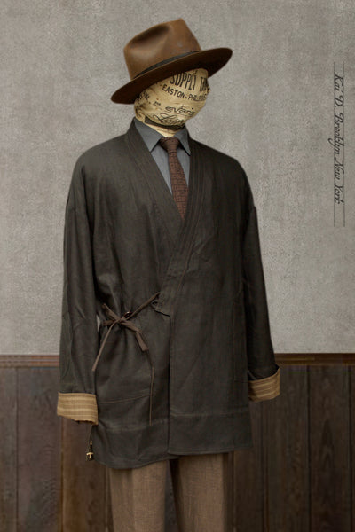 Japanese Farmer Coat - Japanese Linen - S, M (NO RETURN)