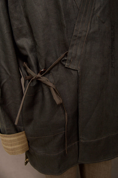 Japanese Farmer Coat - Japanese Linen - S, M (NO RETURN)