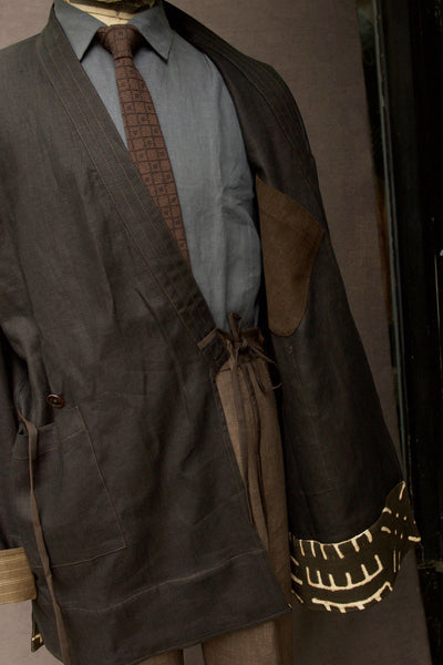 Japanese Farmer Coat - Japanese Linen - S, M (NO RETURN)