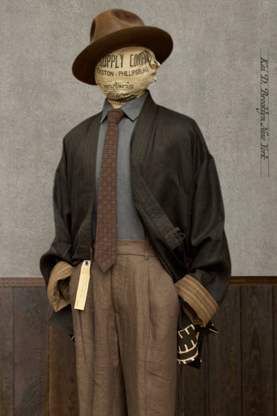 Japanese Farmer Coat - Japanese Linen - S, M (NO RETURN)