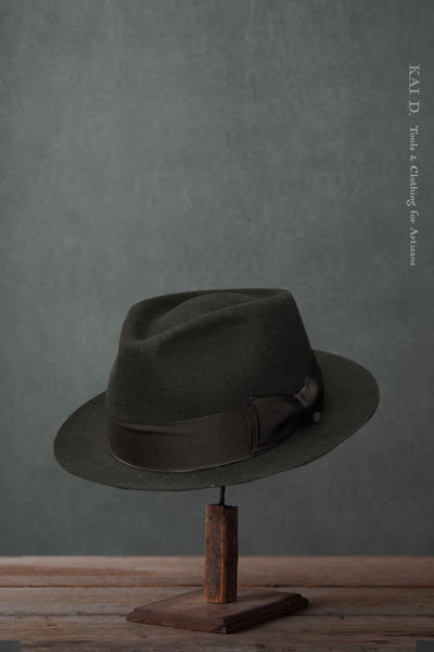 Short Brim Felt Hat - Black - 36, 38, 40