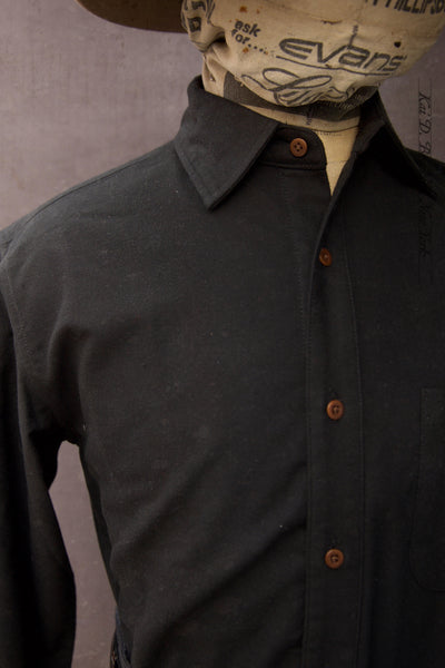 Cassady Shirt - Japanese Flannel - Black  - S, M