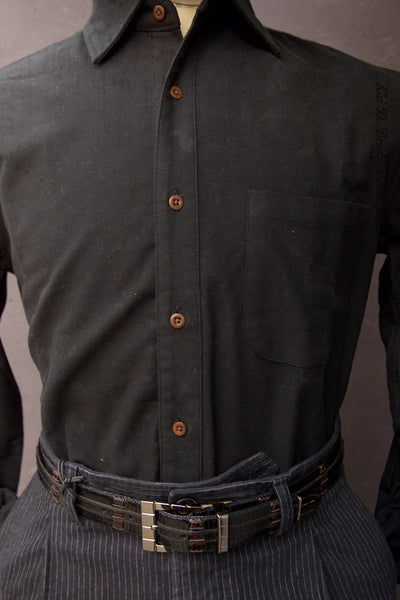 Cassady Shirt - Japanese Flannel - Black  - S, M