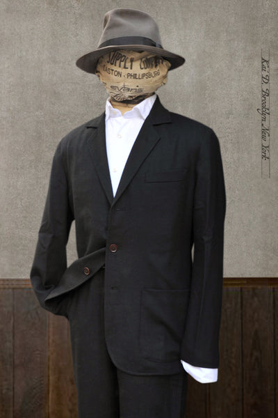 Shoemaker's Jacket - English Wool Flannel - Black - M, L