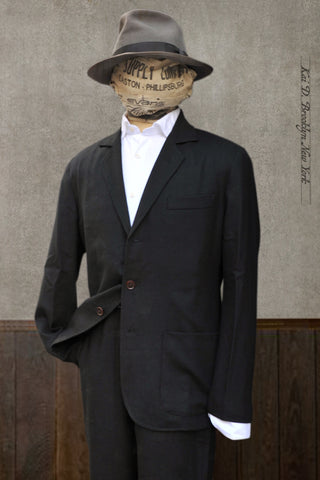 Shoemaker's Jacket - English Wool Flannel - Black - M, L