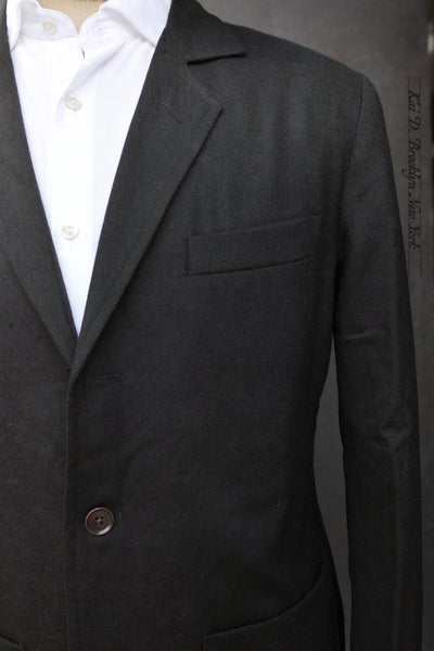 Shoemaker's Jacket - English Wool Flannel - Black - M, L