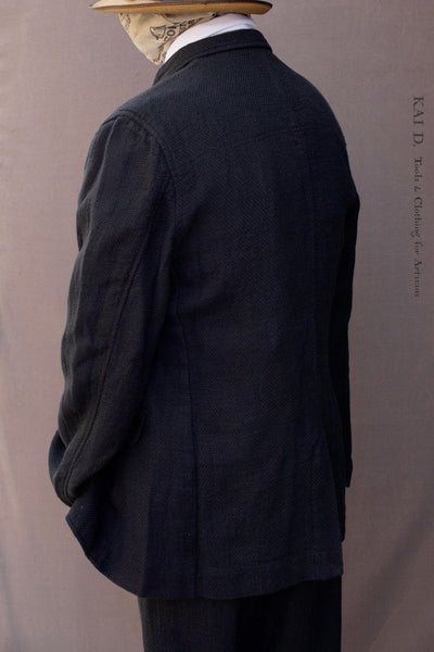 Charlie Three Button Blazer - Black Gauze - M, L