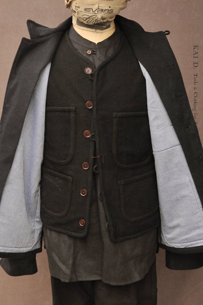 Hardy Chore Jacket - Black Wool Cashmere - S, M, L, XL (NO RETURN)
