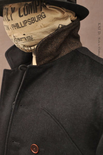 Hardy Chore Jacket - Black Wool Cashmere - S, M, L, XL (NO RETURN)