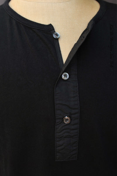 Jonas Long Sleeve Henley - Black - S, M, L