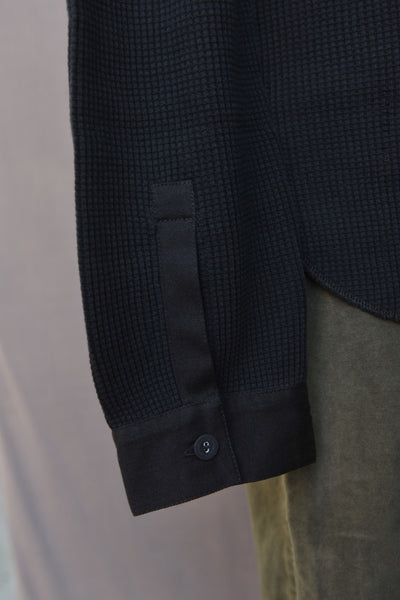 Hermann Long Sleeve Henley - Black - L