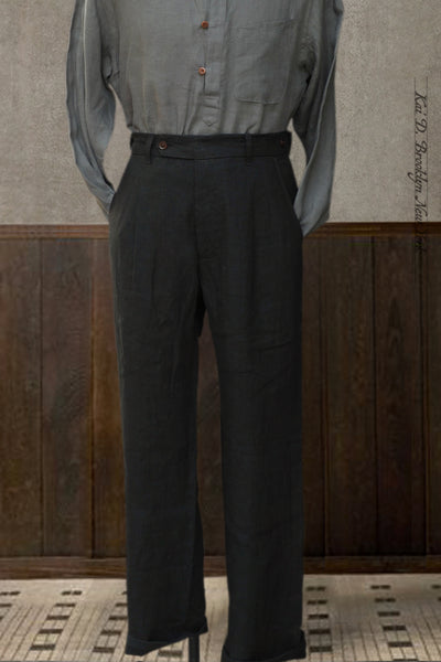 Journeyman Trousers - Black Heavy Linen - 31