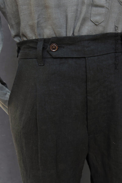 Journeyman Trousers - Black Heavy Linen - 31