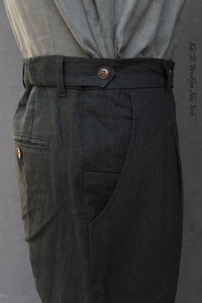 Journeyman Trousers - Black Heavy Linen - 31