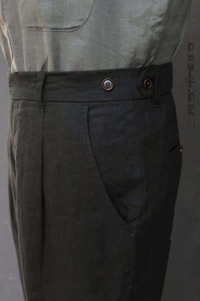 Journeyman Trousers - Black Heavy Linen - 31