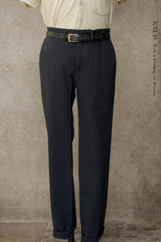 Kerouac Slim Pants - Light Cotton Linen - 30, 32 (black)