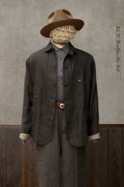 Kai D Utility — Degas Work Jacket - Japanese Linen - S, M, L, XL