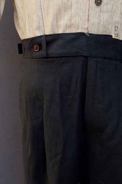 Wide Leg Matisse Pants - Black Japanese Linen - 32, 34, 36