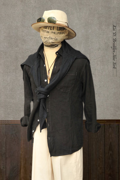 Builder Over Shirt - Overdyed Black - M, L (NO RETURN)