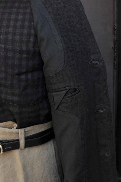 Garment Dyed Belgian Linen Shelby Coat - Black - M (NO RETURN)