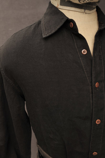 Cassady Shirt - Black Linen - L, XL