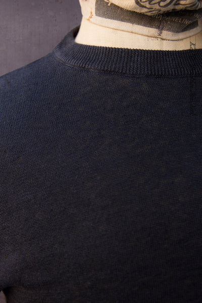 Fine Gauge Linen LS Tee - Black - S, L, XL (NO RETURN)