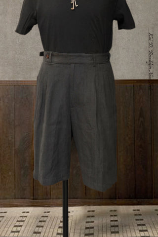 1940s Bermuda Shorts - Brushed Belgian Linen - 30, 32, 34, 36