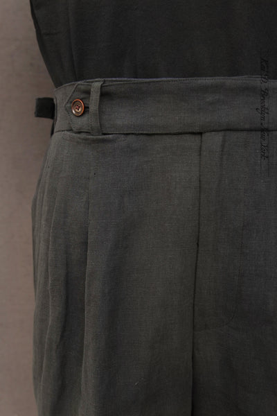 1940s Bermuda Shorts - Brushed Belgian Linen - 30, 32, 34, 36
