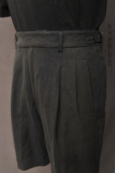 1940s Bermuda Shorts - Brushed Belgian Linen - 30, 32, 34, 36