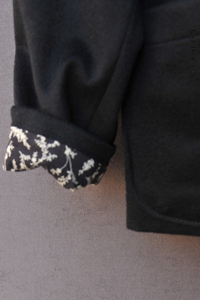 Mead Jacket - Wool/ Cashmere Black -  M