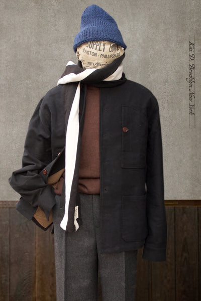 Hardy Chore Jacket -English Moleskin - Black - M, L, XL