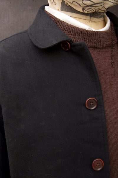Hardy Chore Jacket -English Moleskin - Black - M, L, XL