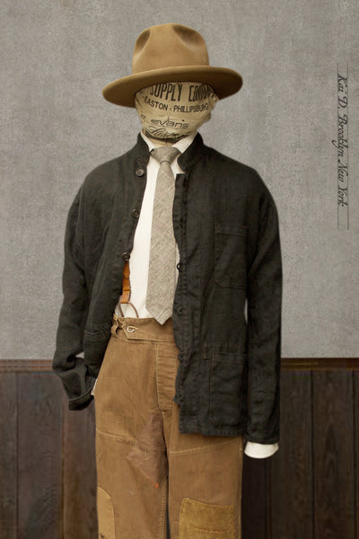 O'Hara Shirt - Garment Dyed Heavy Linen - Black - L, XL (NO RETURN)